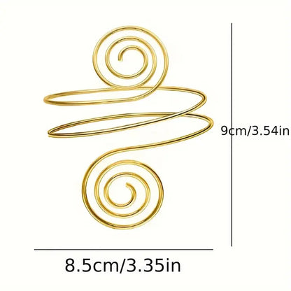 Alloy Spiral Armband Swirl Upper Arm Cuff Armlet Bangle