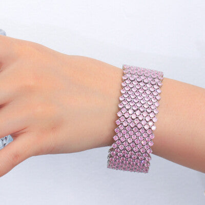 Diamond Multi-Row Cuff Bracelet