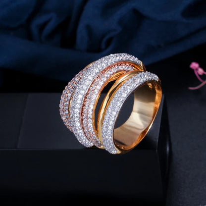 Crossover Ring and Earring Set