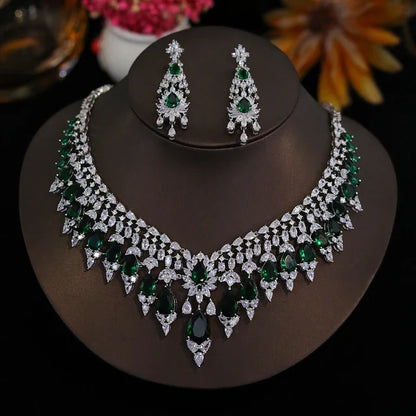 Red Teardrop Stones Jewellery Set