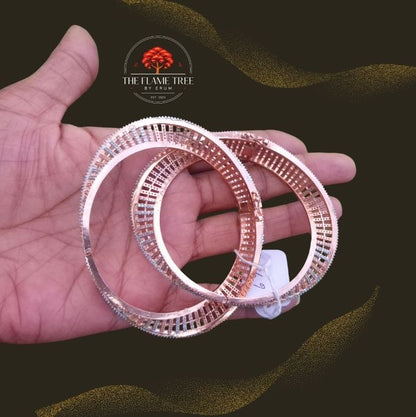 Rose Gold Glow Bangles